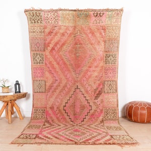 Vintage Moroccan Rug, Authentic Boujaad Rug 5x10 ft