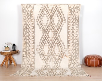 ヴィンテージ モロッコ ピンク ラグ 5.8x8.4 フィート、シャグ