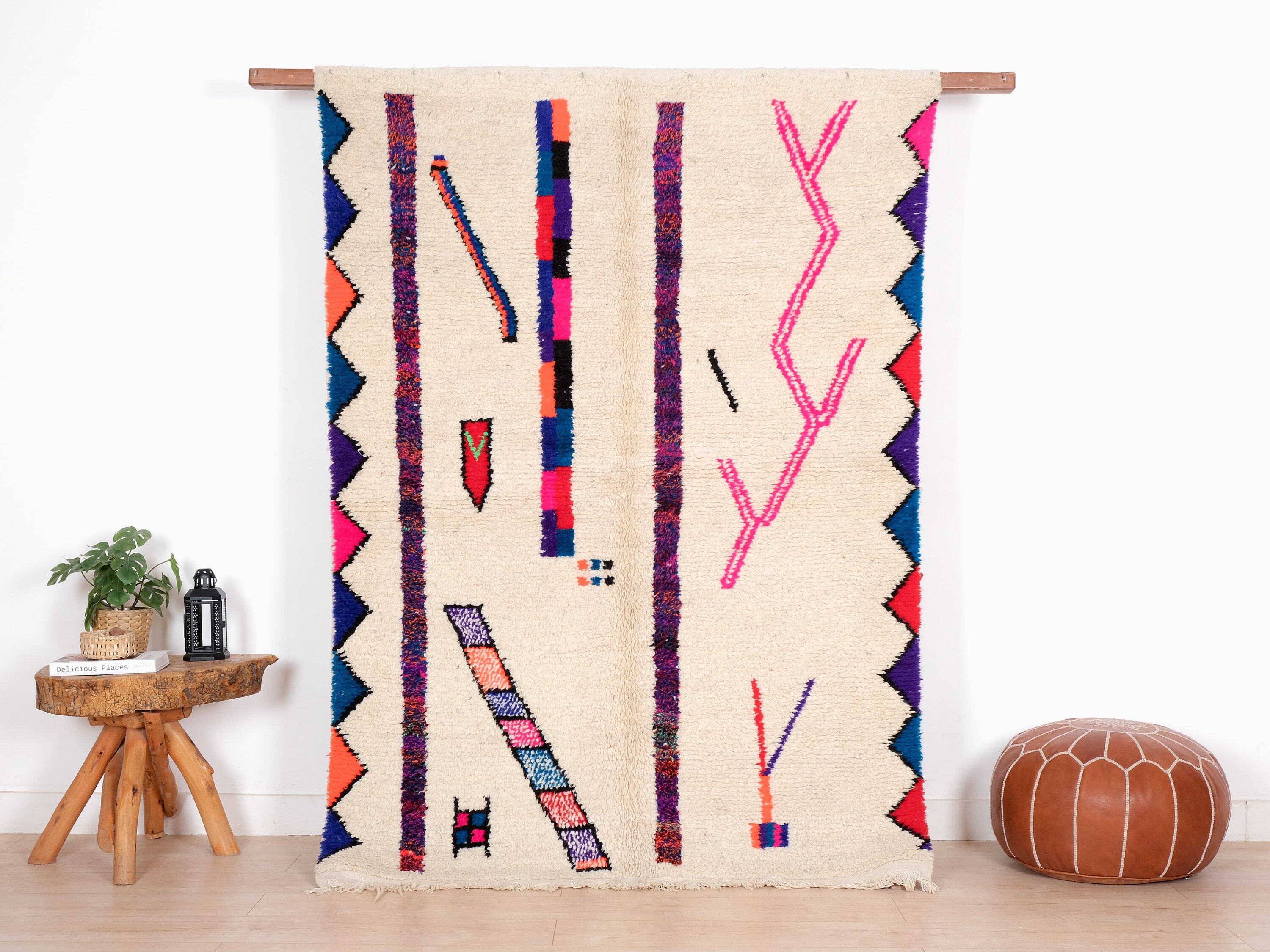 Authentic Azilal Rug, Moroccan Rug 5x7 Ft - Etsy