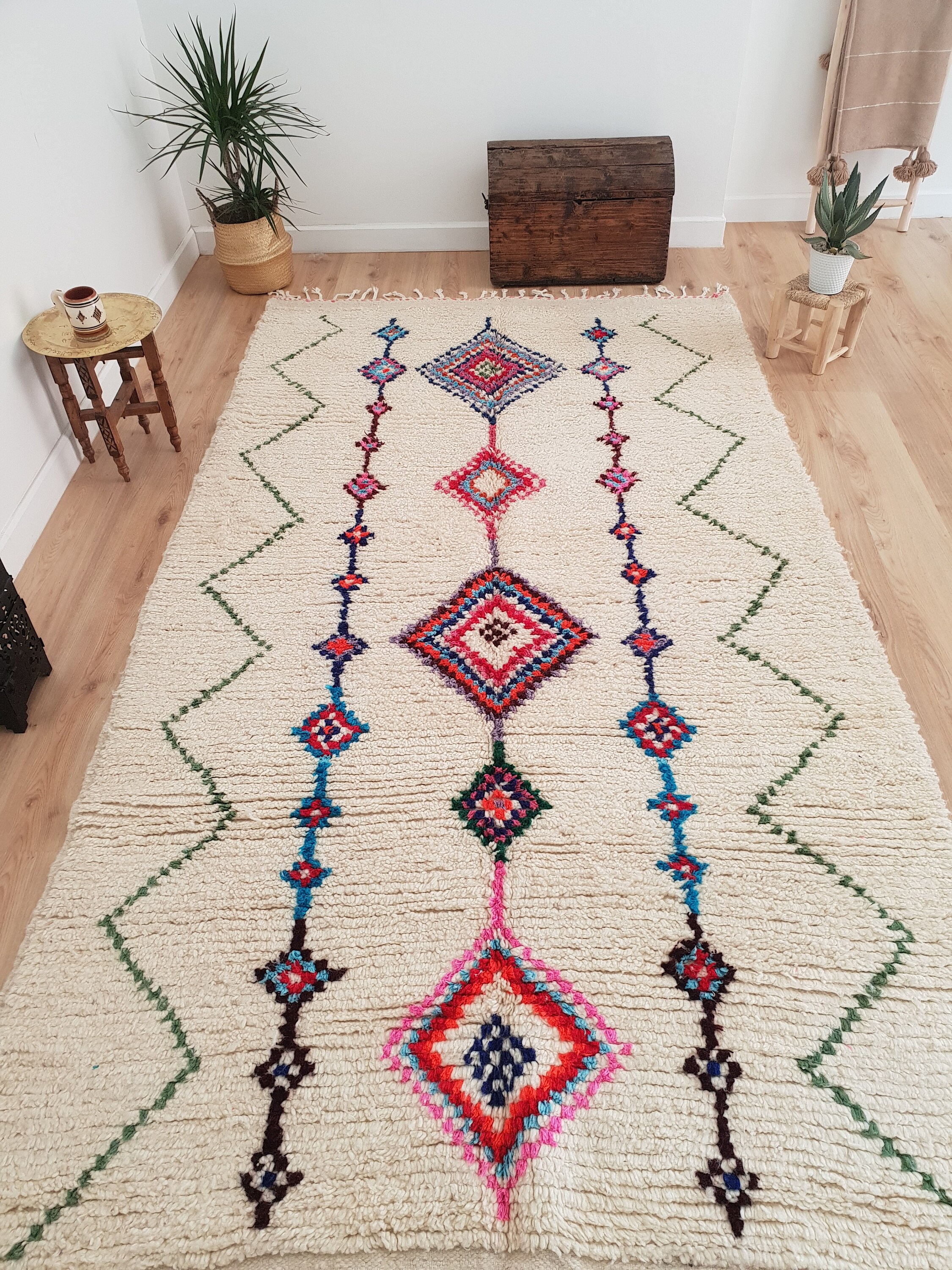 Azilal Moroccan Rug 5x10 ft Pink Authentic Moroccan Handmade Etsy