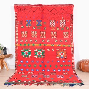 Vintage Moroccan Rug, Authentic Boujaad Rug 6x9 ft