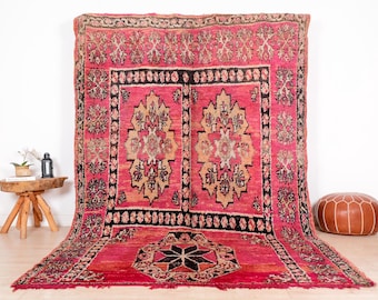 ブジャドラグ　ヴィンテージ　モロッコ　ラグ　絨毯　カーペット　マット ブジャドラグ ヴィンテージ モロッコ ラグ 絨毯 カーペット マット