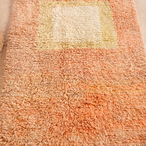 Authentic Boujaad Rug, Peach Moroccan Rug 4x6 ft image 4