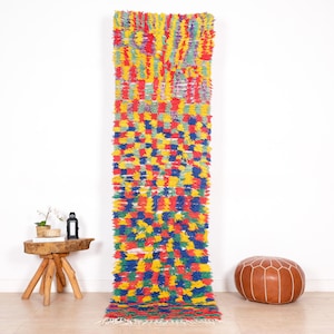 Moroccan Runner Rug, Vintage Berber Runner 3x9 ft