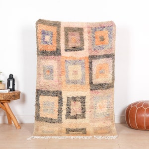 Authentischer Boujaad Teppich, Kleiner Marokkanischer Teppich 100x150 cm