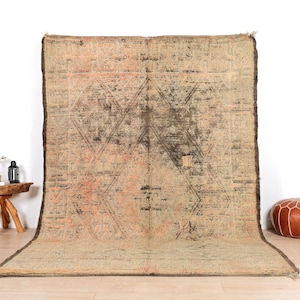 Vintage Moroccan Rug, Authentic Beni Mguild Rug 7x10 ft