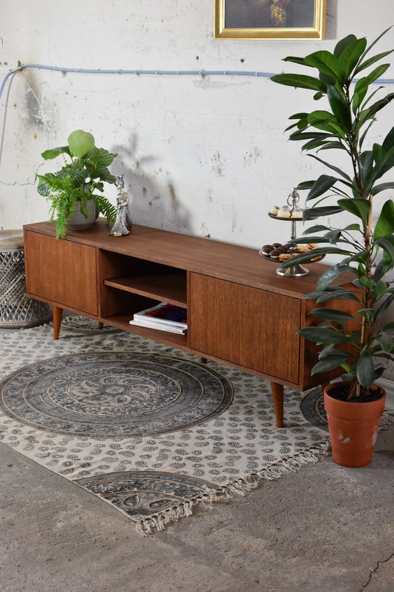 Mid Century 60S TV Stand Design Retro Sideboard Handmade Media