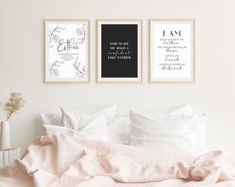 Esther Bible Verse Download Bundle Christian Woman Inspiration Wall Art Quotes