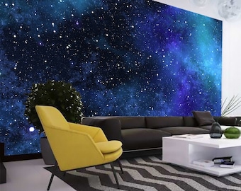 Space Theme Wallpaper Sternenhimmel Wohnzimmer Wandbild Schälen und aufkleben Space Nebula Astronomie Wallpaper Kinderzimmer Palyroom Dekor Individuell