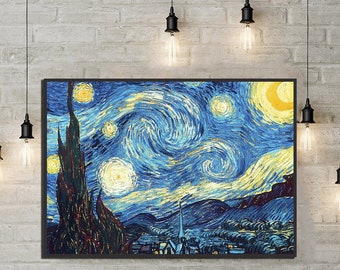 starry night print etsy