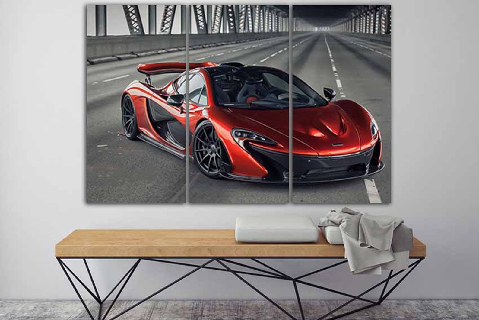 Mclaren Canvas Sport Car Art Mclaren Decor Red Car Print Super - Etsy