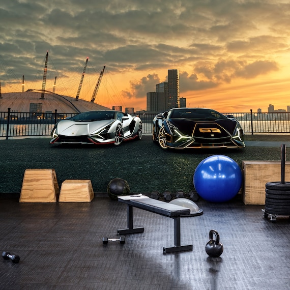 Pegatina De Pared Lamborghini - Vinilo Autoadhesivo Decorativo Para Habitación, Oficina, Salón - Diseño Deportivo Moderno