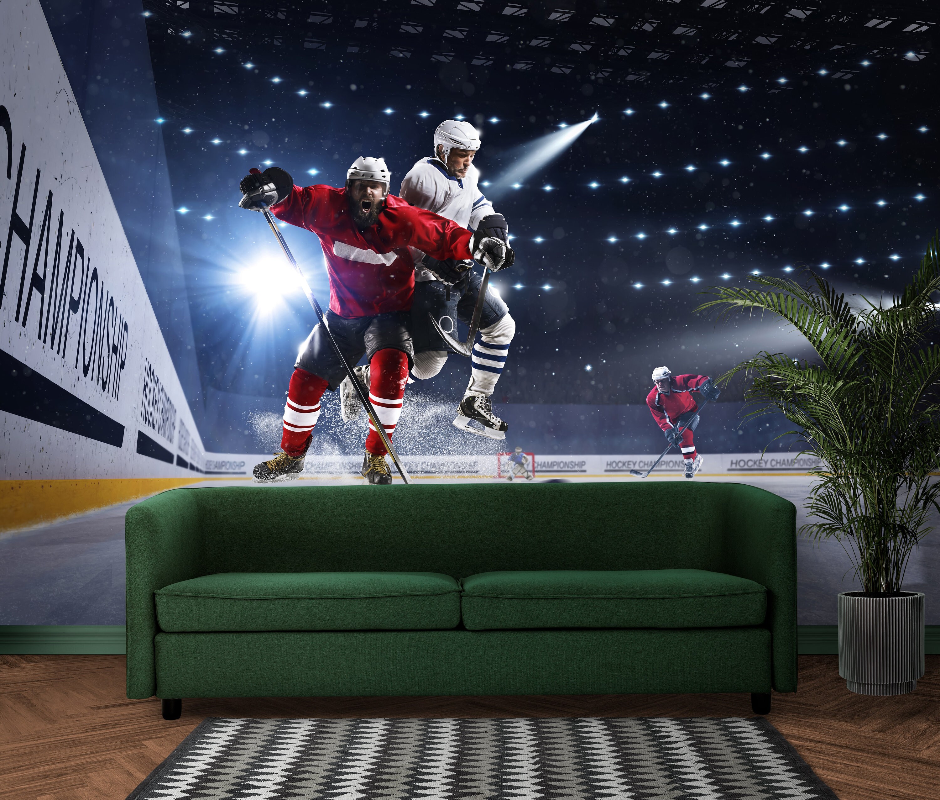 Hockey Wallpaper Sport Wall Mural Peel and Stick Wallpaper Mural Home ...