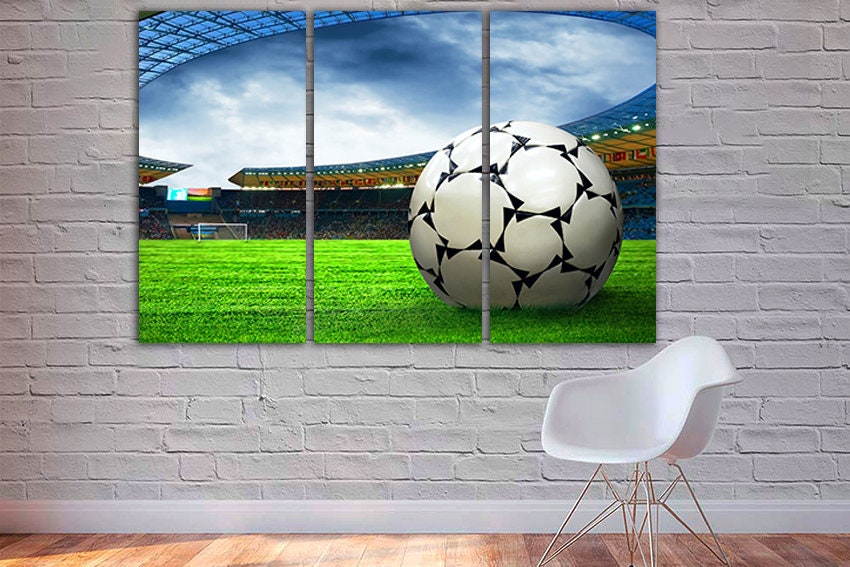 Soccer Ball Canvas Ball Boy Art Sport Wall Art Soccer Decor Etsy