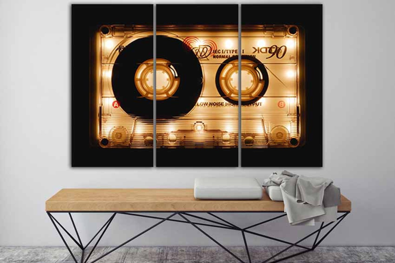 Classic Cassette Art Retro Music Wall Art Cassette Canvas Etsy