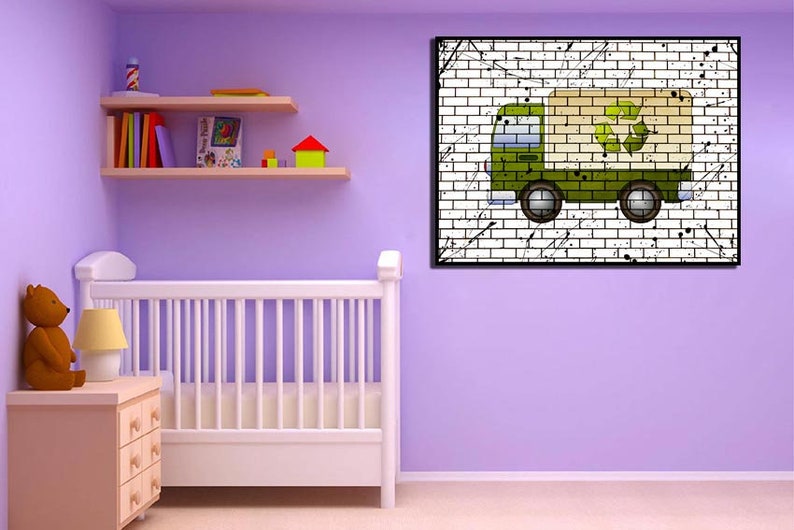 Truck Poster Game Room Wall Art Car Decor Baby Gift Art Car Etsy