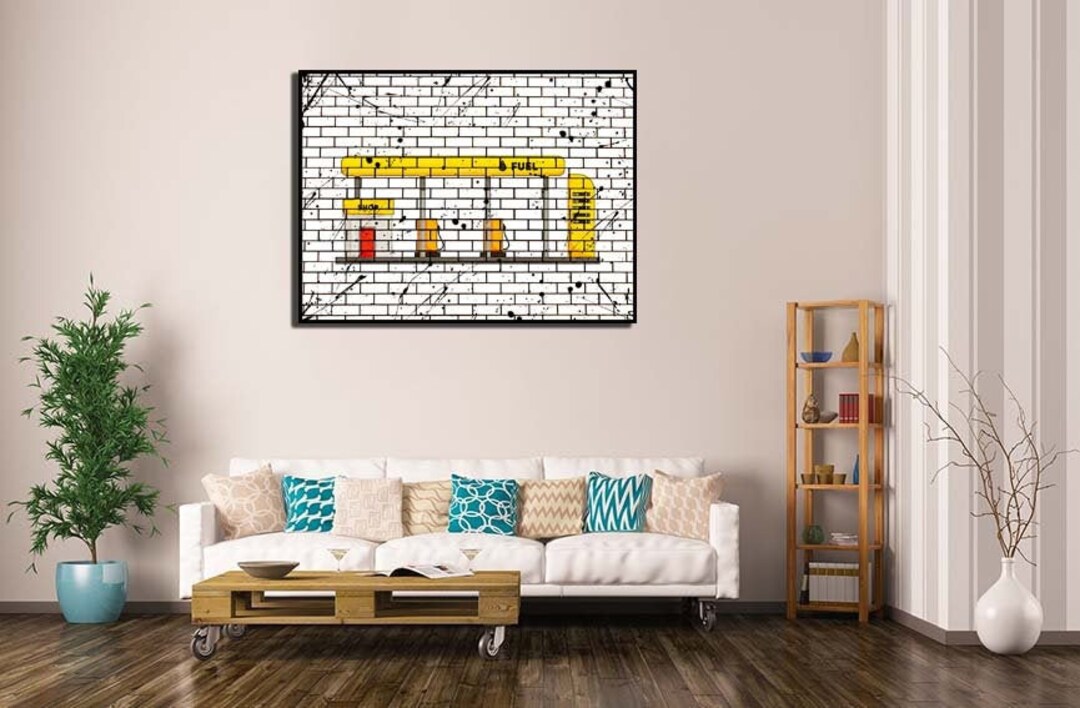 Gas Station Poster Gas Wall Art Gas Pump Service Car Art Play Etsy