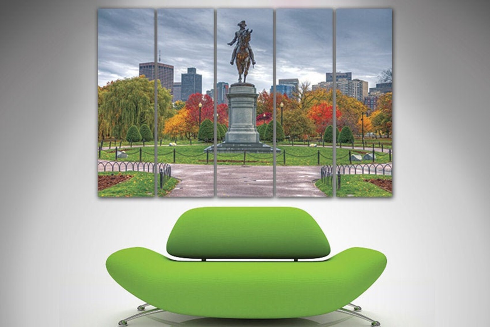 Public Garden Wall Art Canvas City Decor Boston Park Art Etsy