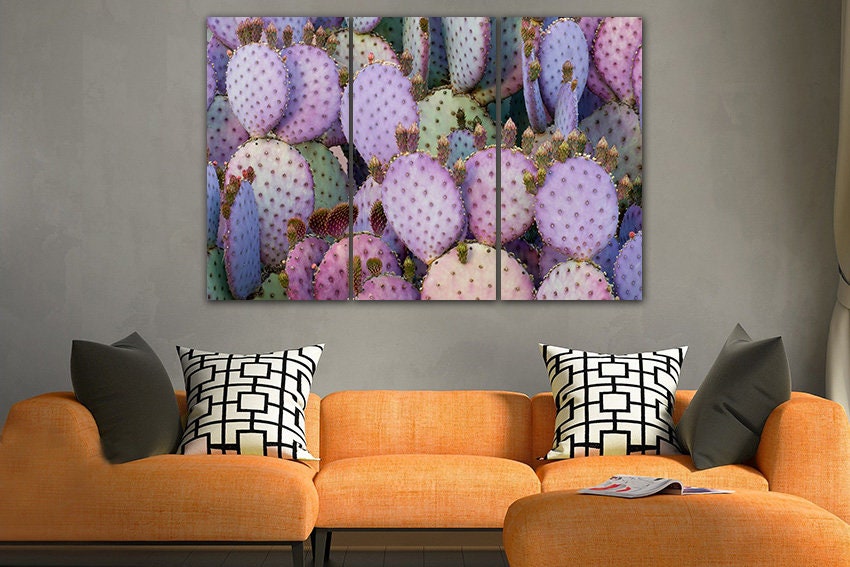 Cactus Canvas Flower Wall Art Nature Print Desert Art Floral | Etsy