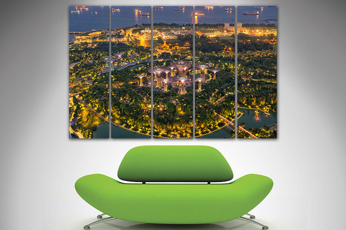 Singapore Canvas Asia Decor Garden by Bay Singapore Wall Art Etsy