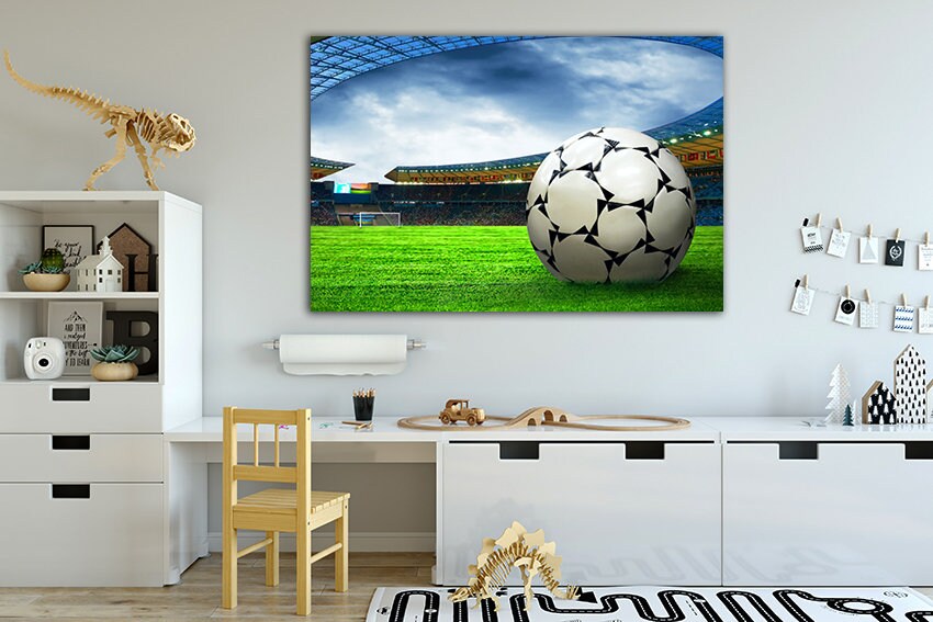 Soccer Ball Canvas Ball Boy Art Sport Wall Art Soccer Decor | Etsy