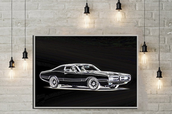 Various Sizes Classic Dodge Vintage Muscle Car Giant Wall Art Poster Print