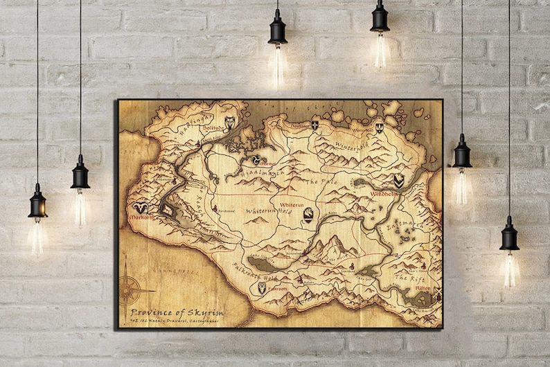 Skyrim Map Poster Skyrim Map Print Elder Scrolls Skyrim Artwork Print Skyrim Decor Recreation artwork Skyrim Map Oblivion map Tamriel Map Skyrim Wall Artwork photograph relating to Printable Skyrim Map referred to as Skyrim Map Poster Skyrim Map Print Elder Scrolls Skyrim Artwork Print Skyrim Decor Activity artwork Skyrim Map Oblivion map Tamriel Map Skyrim Wall Artwork