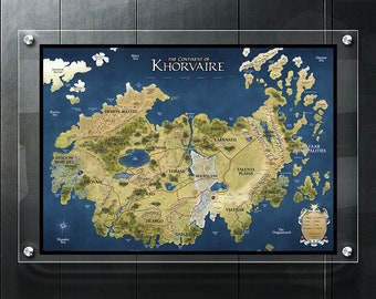 Khorvaire Poster Eberron print Dungeons n Dragons DnD print DnD art Campaign Map art Fantasy map Game map Kids map Children décor Kids room