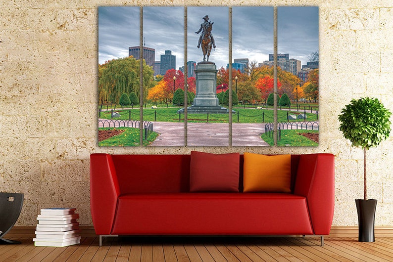 Public Garden Wall Art Canvas City Decor Boston Park Art Etsy