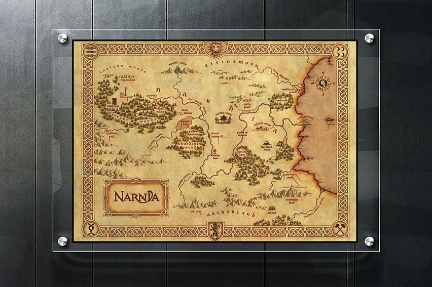 Narnia Map Narnia Poster Chronicles of Narnia Fantasy Maps | Etsy