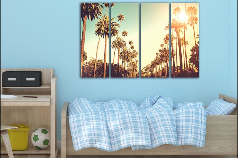 Los Angeles Canvas California Wall Décor City Wall Art Palm Etsy