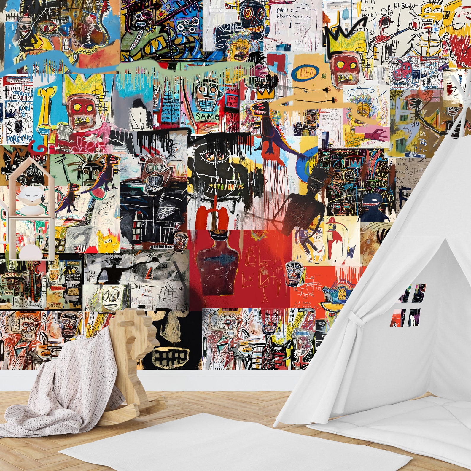 Urban Street Art Collage Peel & Stick Wallpaper Graffiti Wall Mural ...