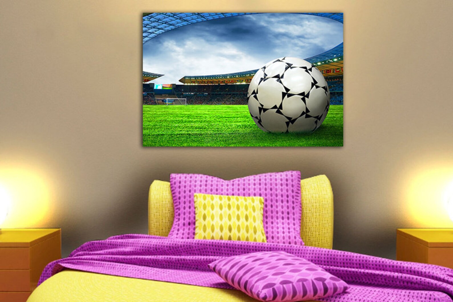 Soccer Ball Canvas Ball Boy Art Sport Wall Art Soccer Decor Etsy