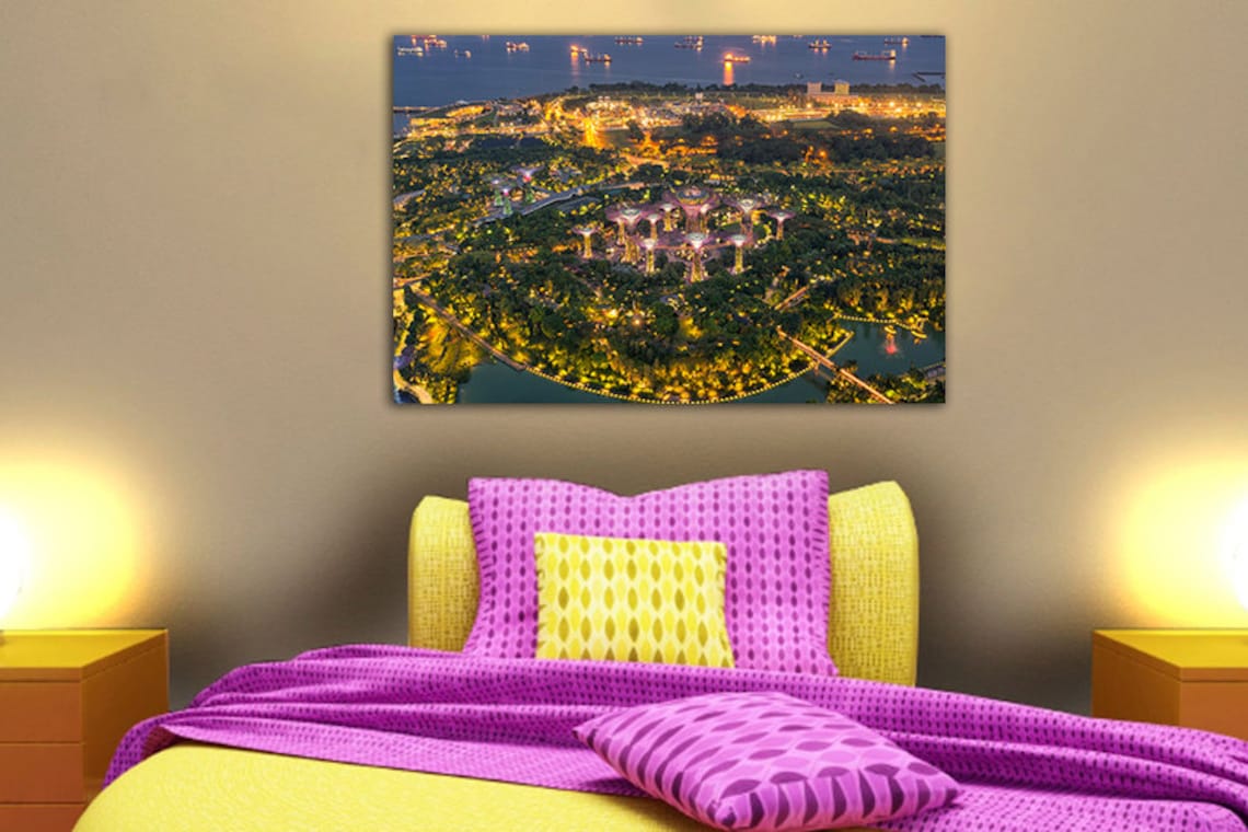 Singapore Canvas Asia Decor Garden by Bay Singapore Wall Art Etsy