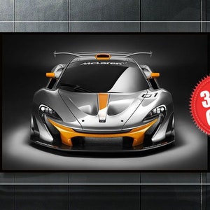 Mclaren P1 Car poster Mclaren P1 decor Mclaren P1 poster Mclaren P1 print Mclaren P1 art Car wall décor Car wall art Garage décor Car gift