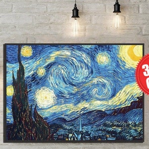 Gogh Sternennacht Van Gogh Gemälde Sternennacht Poster Sternennacht Poster Van Gogh Kunstwerk van Gogh Print Sternennacht Gogh Sternennacht