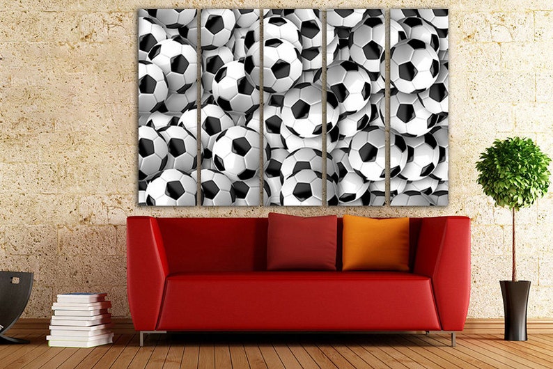 Soccer Ball Canvas Ball Boy Art Sport Wall Art Soccer Decor Etsy