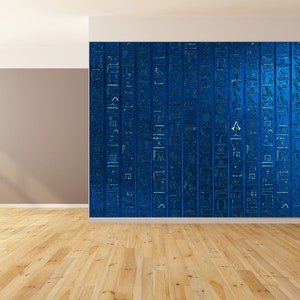 Egyptian Wallpaper Blue Wall Mural Ancient Egypt Mythology Wallpaper ...