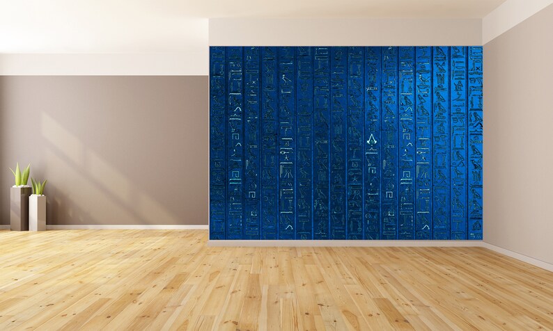 Egyptian Wallpaper Blue Wall Mural Ancient Egypt Mythology Wallpaper ...