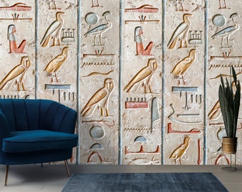 Egypt Wallpaper Abstract Egyptian Wall Art, Removable Peel & Stick, Retro Murals, Ideal for Kitchen and Home Decor