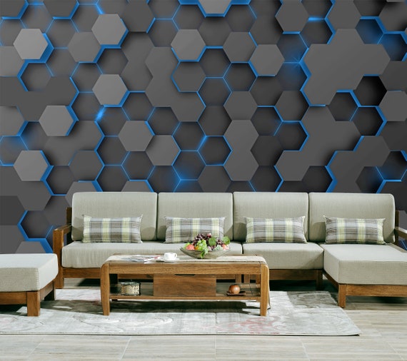 Art Mural Hexagone 3D (Pack 8)