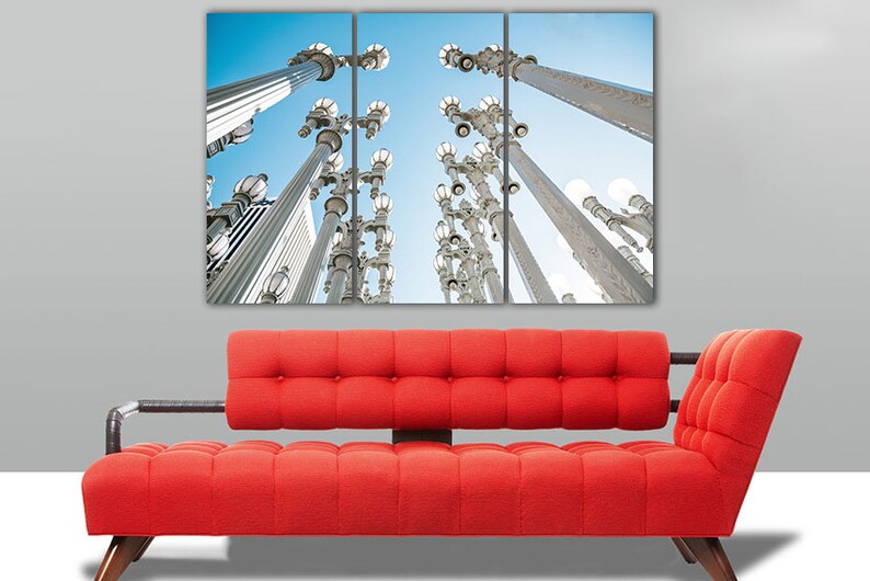 Street Light Canvas Lamp Wall Art California Decor City Wall Etsy