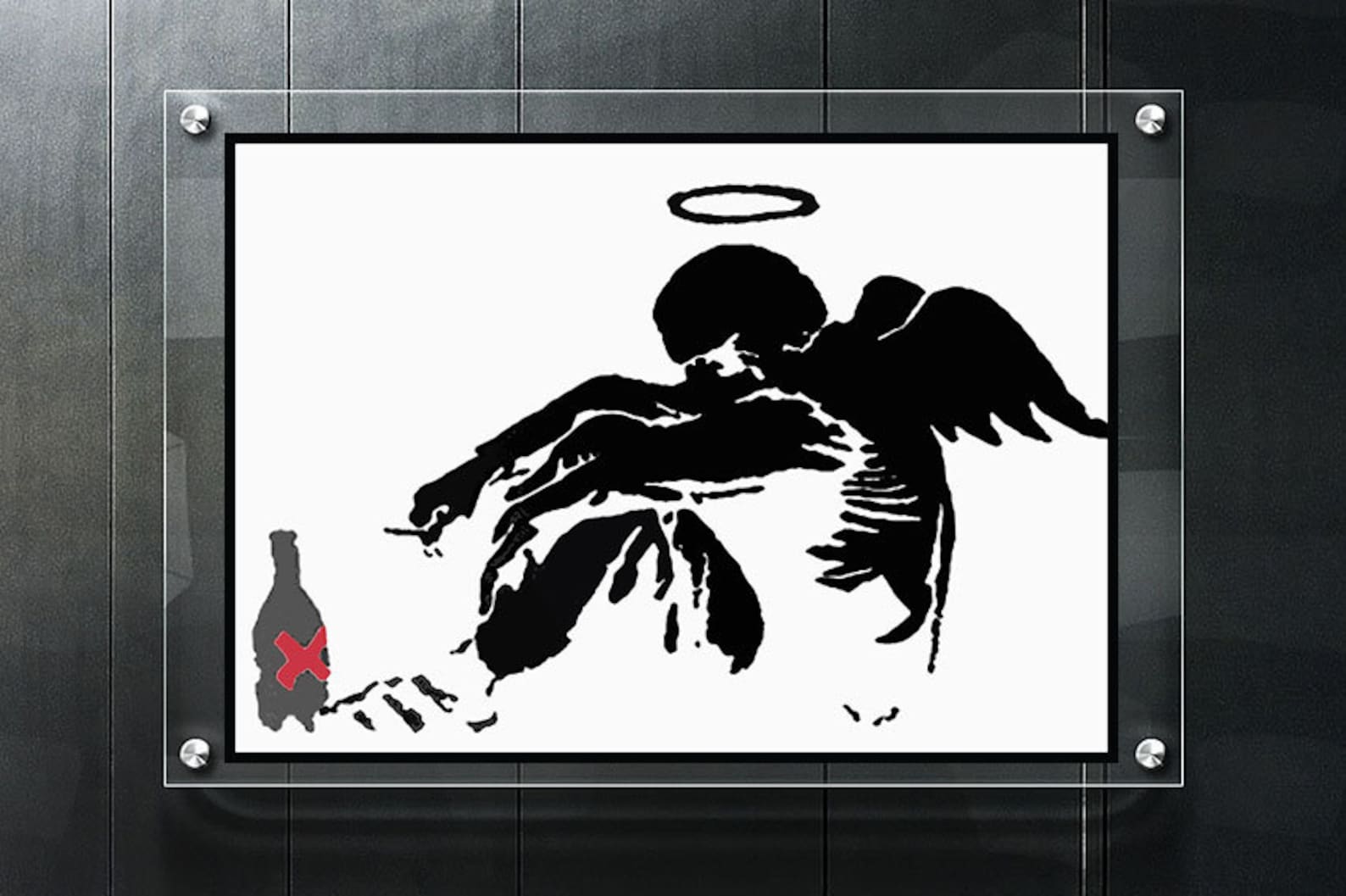 Fallen Angel Banksy Angel Banksy painting Banksy art Angel Etsy