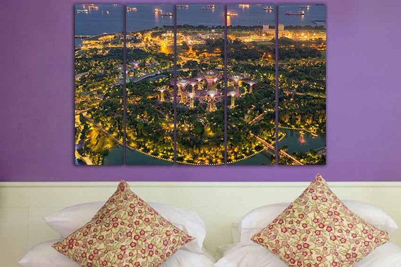 Singapore Canvas Asia Decor Garden by Bay Singapore Wall Art Etsy