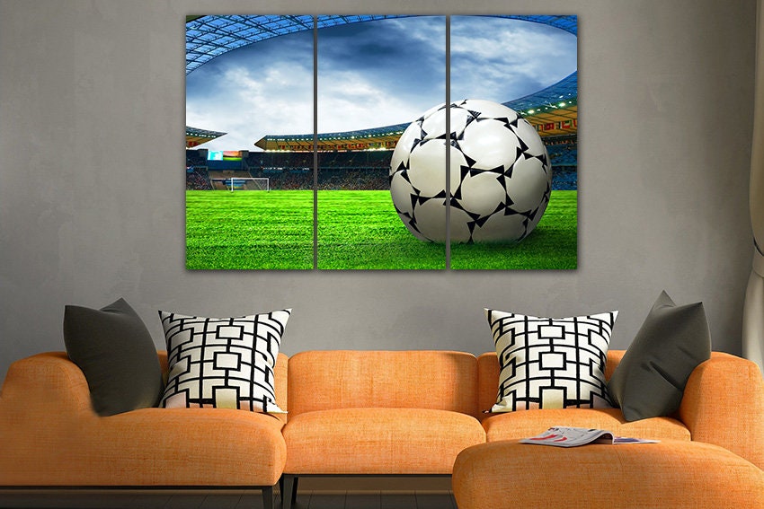Soccer Ball Canvas Ball Boy Art Sport Wall Art Soccer Decor Etsy