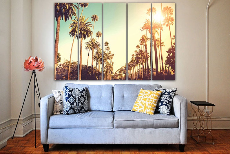 Los Angeles Canvas California Wall Décor City Wall Art Palm Etsy
