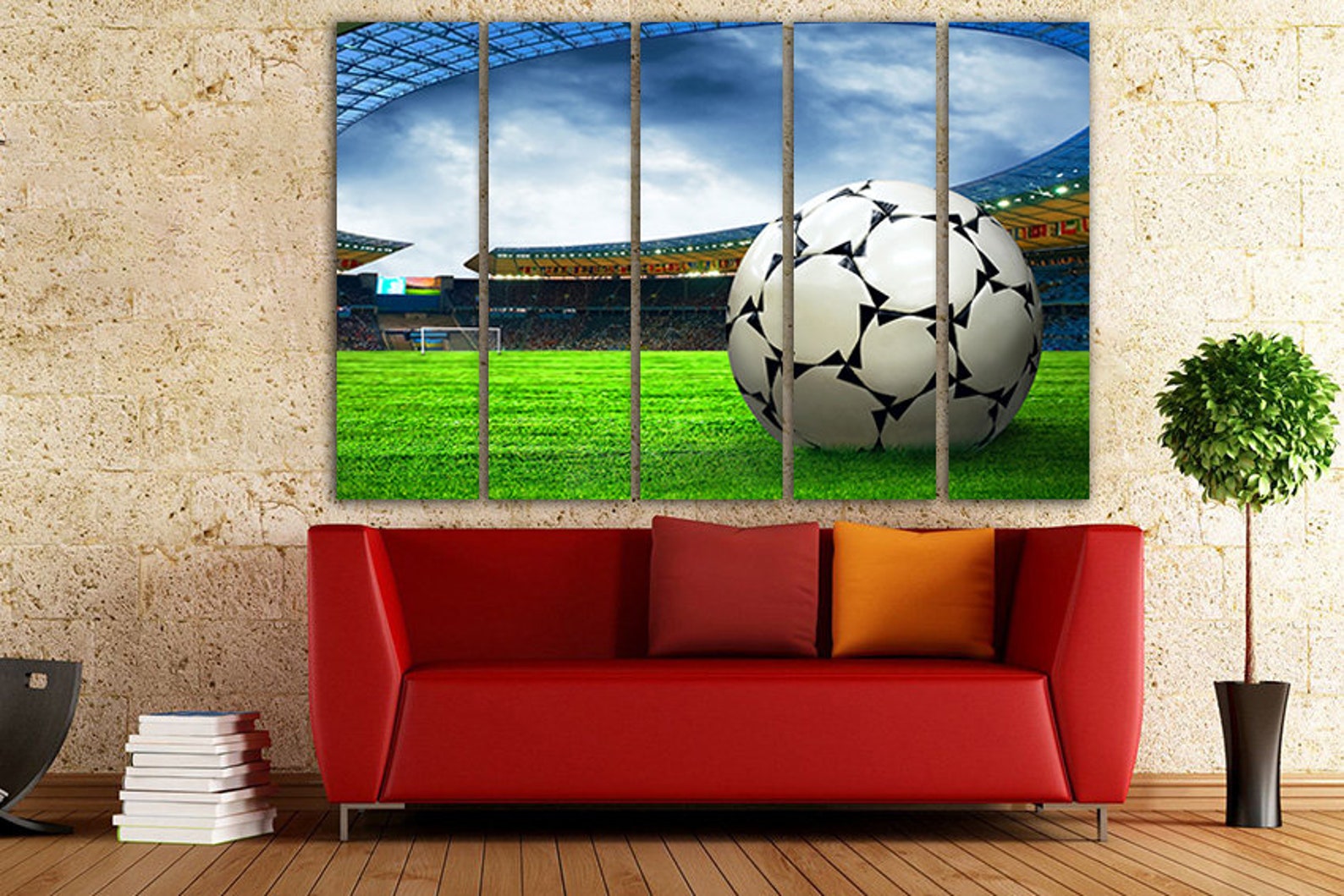 Soccer Ball Canvas Ball Boy Art Sport Wall Art Soccer Decor Etsy