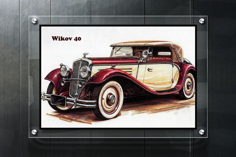 Wikov40 Antique Car Classic Car Vintage Car Old Car Poster Etsy