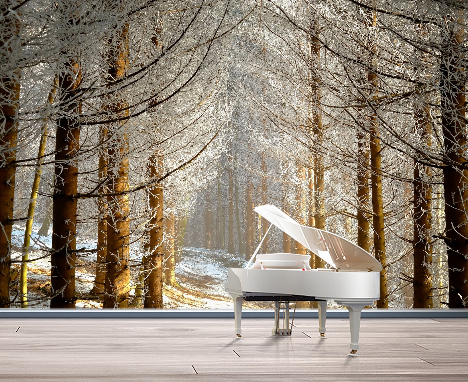 MKDER-Watercolor Tree Wallpaper Peel And Stick Forest Mural Woodland Animals Camping Wallcovering Self Wallpaper Contact Paper Wall Decals Bedroom Nurser - View #5