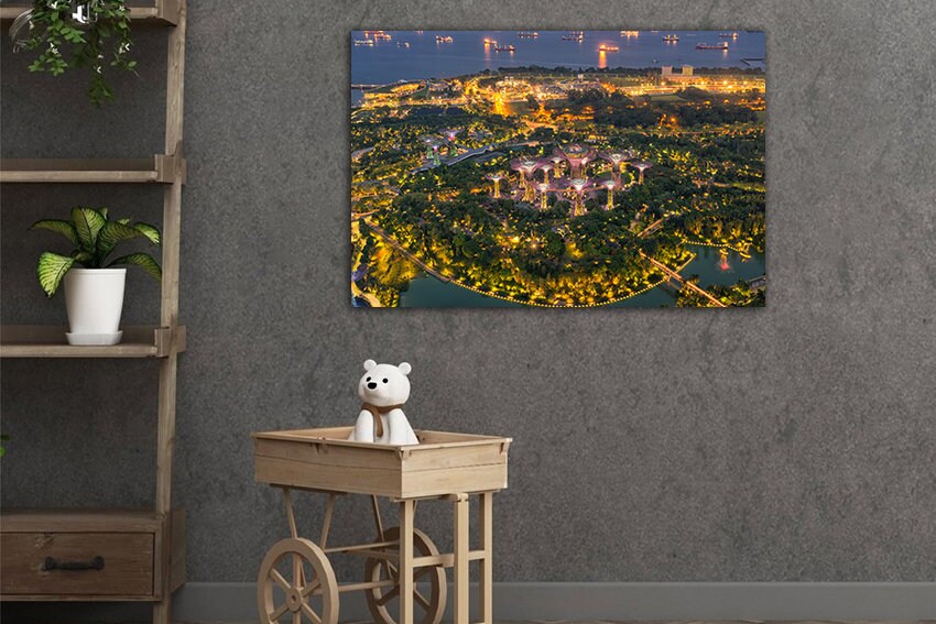 Singapore Canvas Asia Decor Garden by Bay Singapore Wall Art Etsy